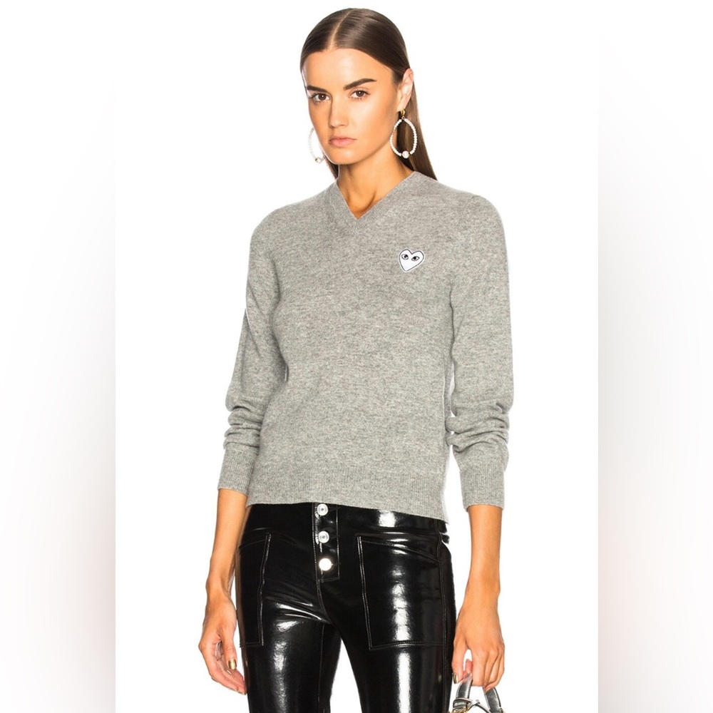 Comme de Garçons White Heart Pullover XS